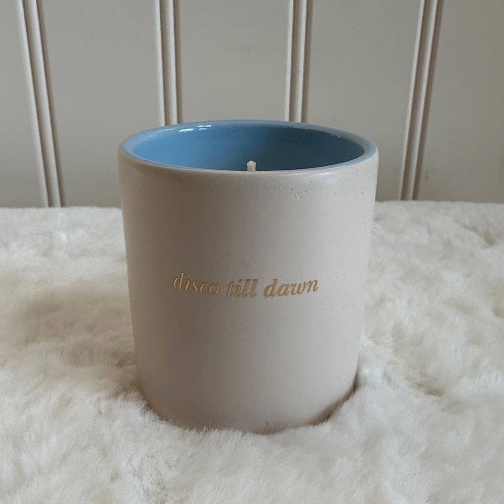 Blue and Cream “Disco Till Dawn” Scented Candle